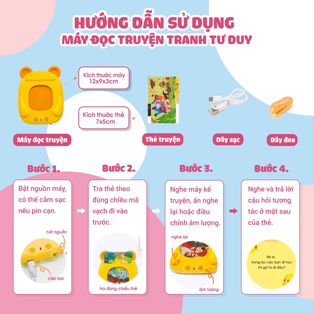 Máy Đọc Truyện Flashcard Song Ngữ Anh Việt - Máy Đọc Truyện Song Ngữ Kennen Kể Truyện Đêm Khuya Ru Bé Ngủ Ngon