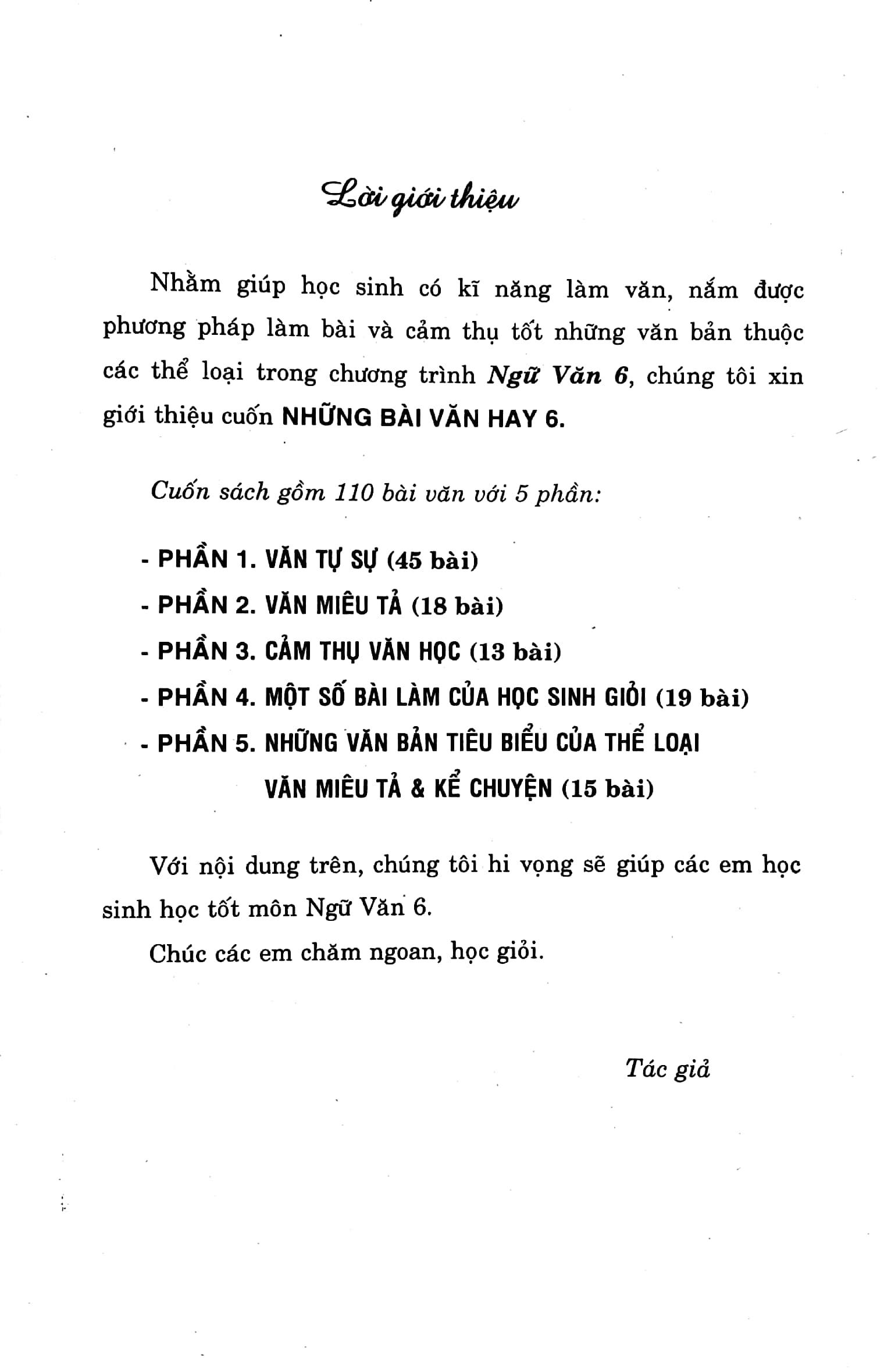 Những Bài Văn Hay 6 (Theo Chương Trình Giáo Dục Phổ Thông Mới)