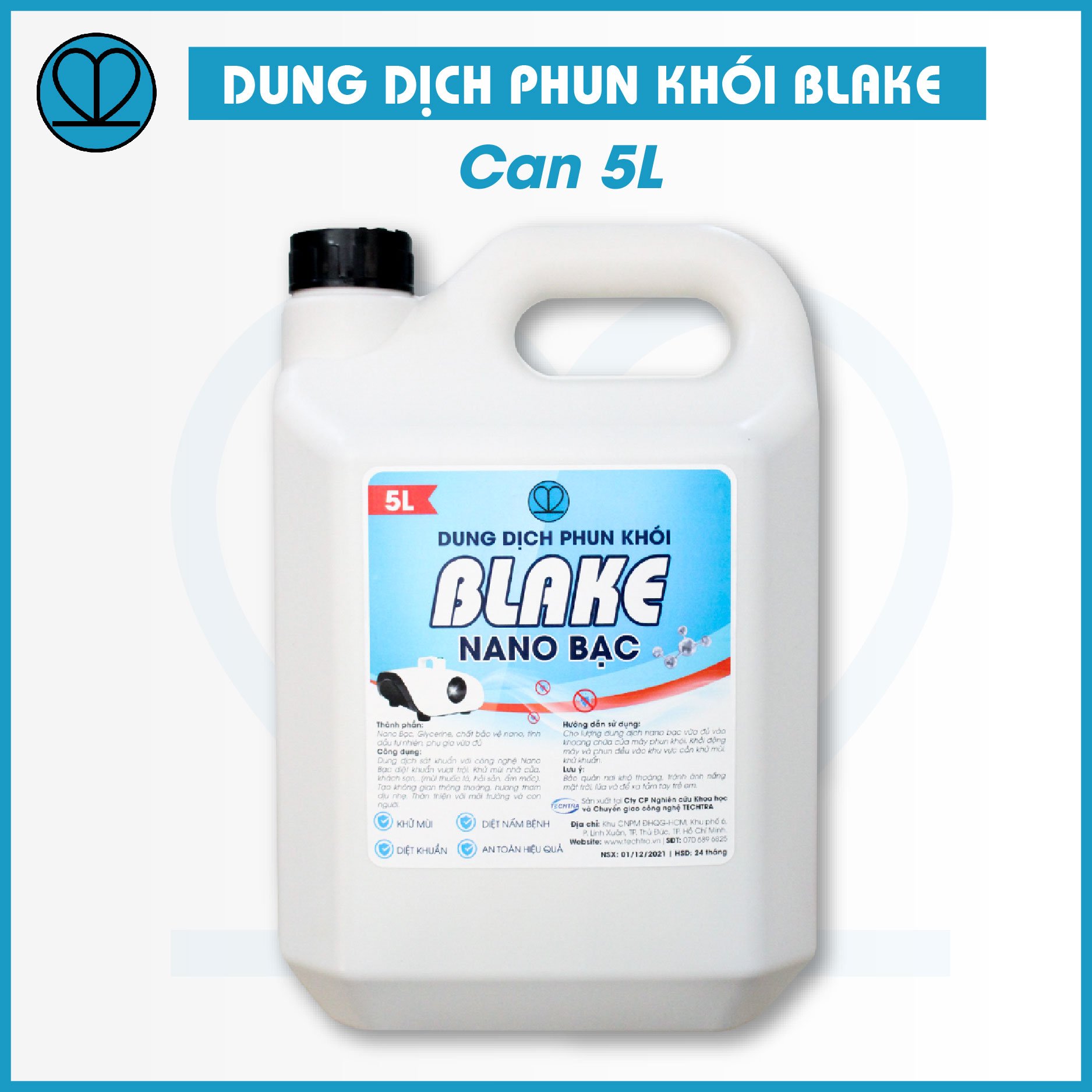 NANO BẠC DIỆT KHUẨN CHUYÊN DỤNG CHO MÁY TẠO KHÓI BLAKE - Khử mùi ô tô, nhà cửa, nội thất