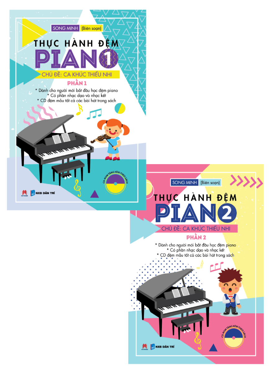 Combo Thực Hành Đệm Piano - Chủ Đề: Ca Khúc Thiếu Nhi (Bộ 2 Cuốn)