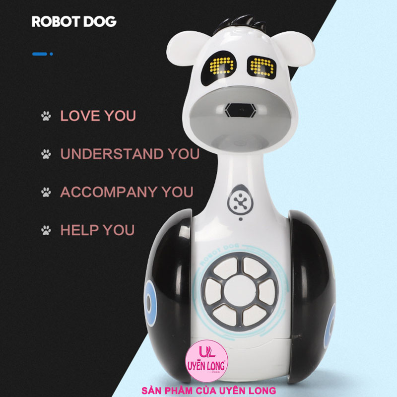 Robot Dog, Chú Chó Lật Đật Giúp Bé Học Và Làm Quen Với Tiếng Anh Từ Nhỏ, Nhạc, Đèn, Không Bao Giờ Ngã