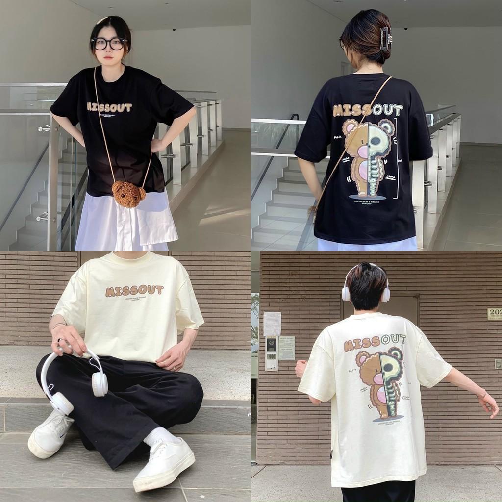 Áo Thun Local Brand Missout Gấu Nam Nữ Tay Lỡ Oversize Unisex Full Mạc