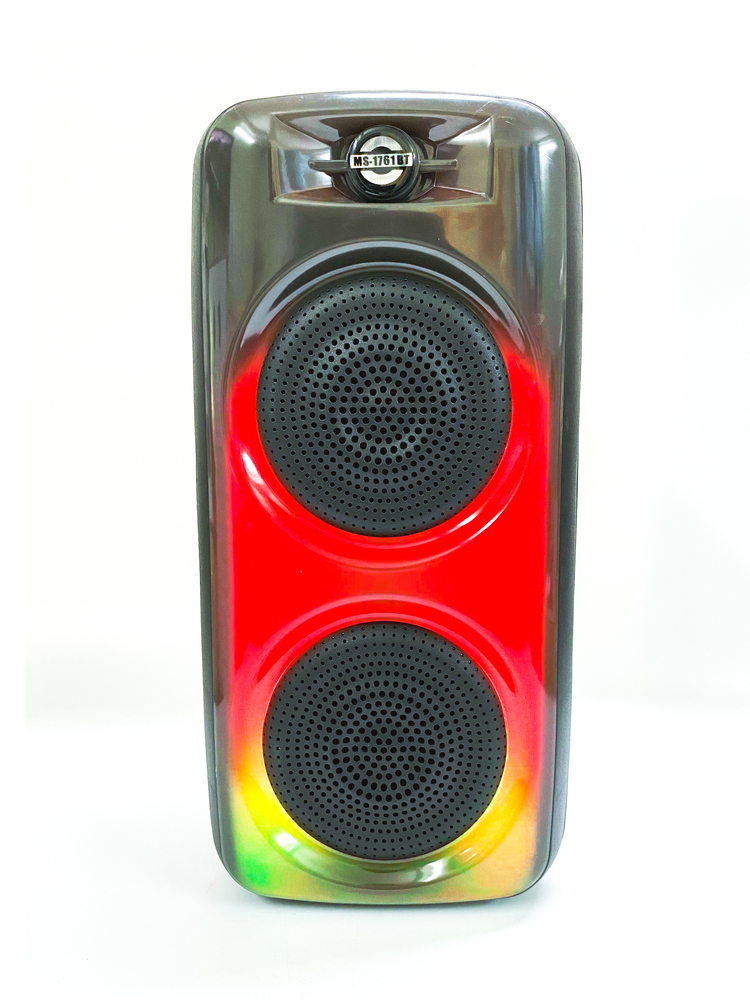 Loa Bluetooth MS-1761BT với đèn led RGB âm thanh bass mạnh tích hợp khe cắm thẻ nhớ, USB và có thể karaoke