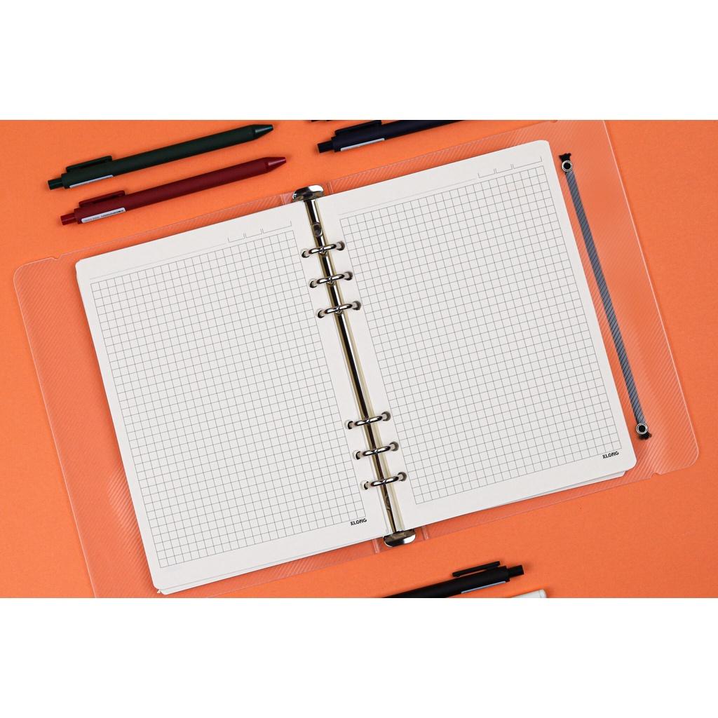 Sổ Còng Sắt A5 Caro Binder File Nhựa 100 Tờ Klong Ms 99X - Sổ Còng Giấy Caro