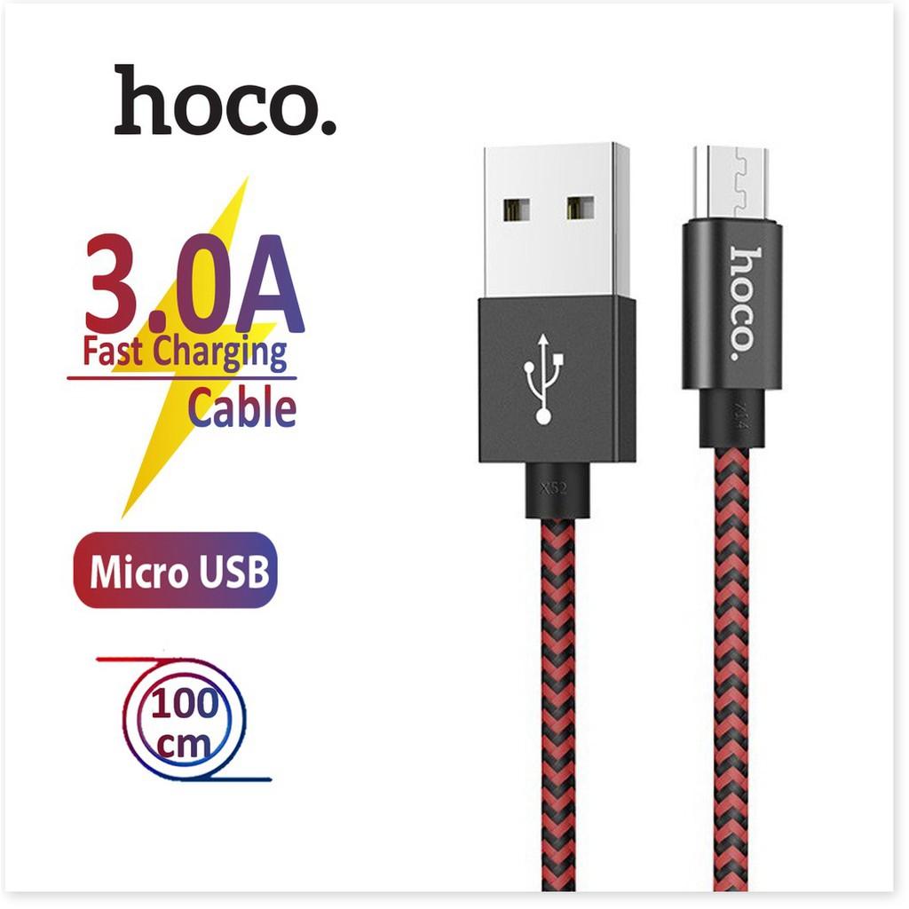 Cáp Sạc Nhanh Hoco X14 Max Micro Dây Dù Chống Gãy Điện Áp DC 5V – 2.0A Dài 1M