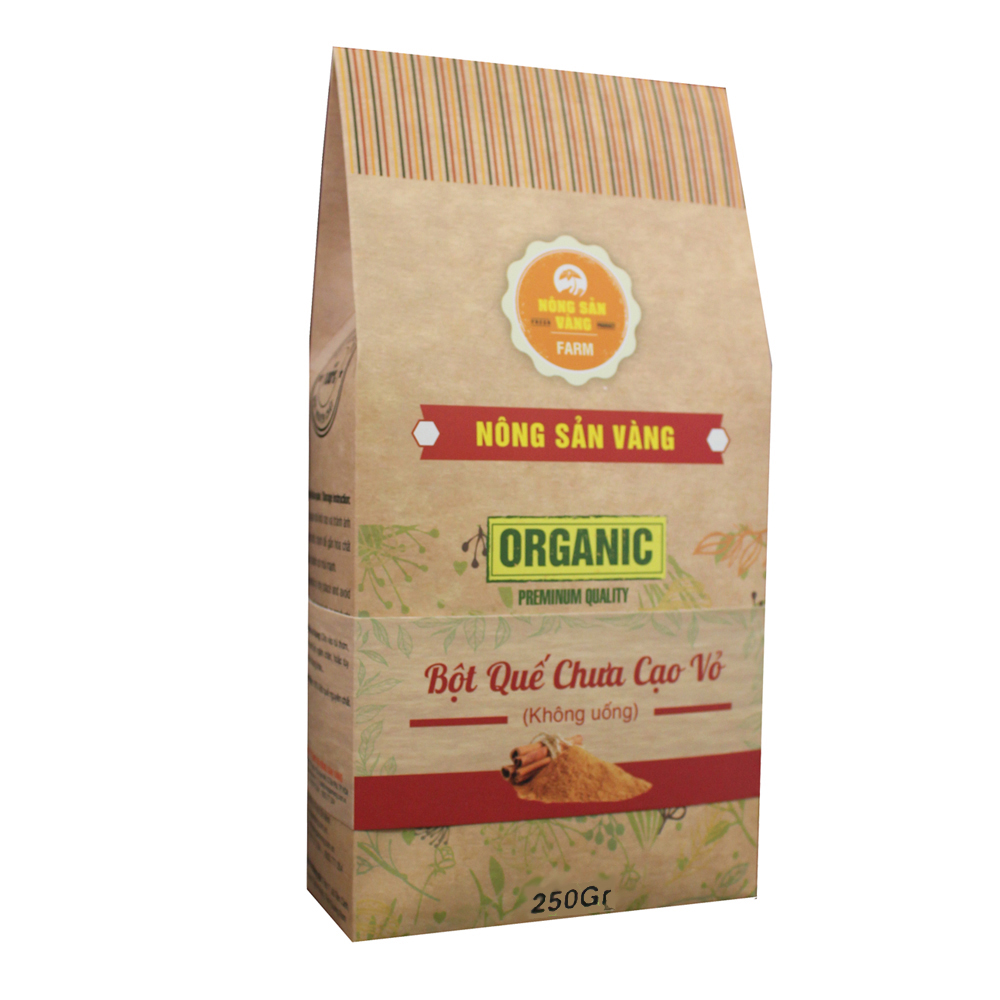 Bột Quế Nguyên Chất Chưa Cạo Vỏ (Làm Đẹp) 250gr, giảm cân, giảm mỡ bụng, đắp mặt - Nông Sản Vàng