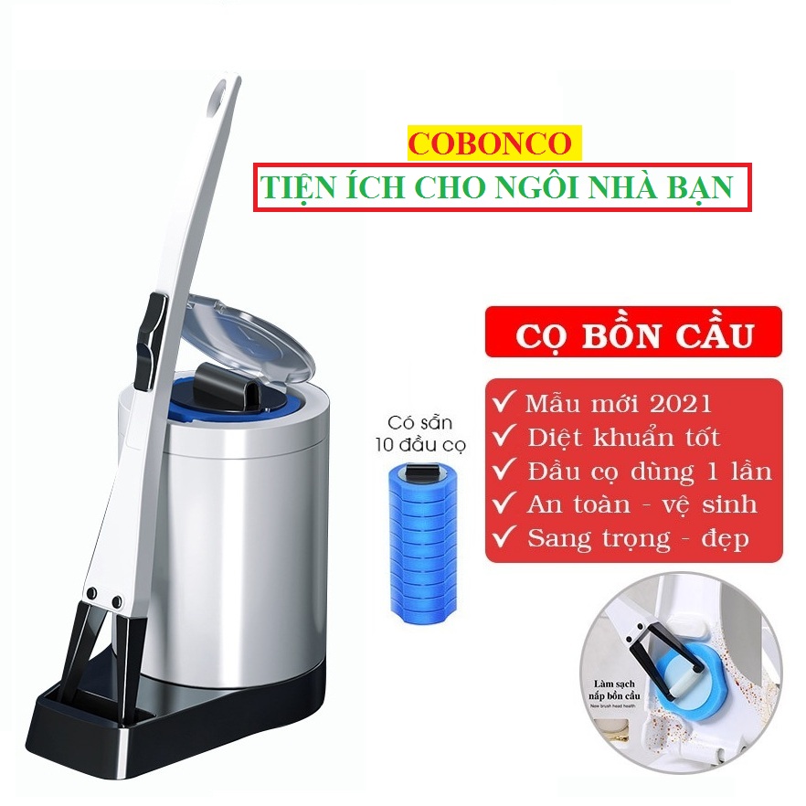 Cọ Chà Bồn Cầu Vệ Sinh Toilet Nhà Tắm diệt vi khuẩn - Đầu cọ dùng một lần