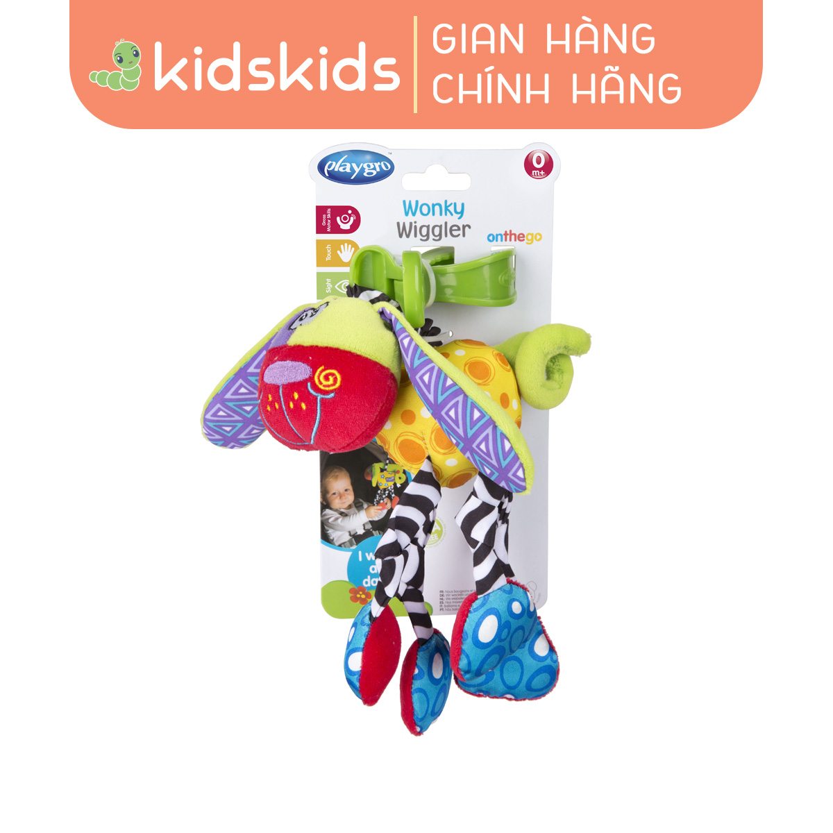 Đồ Chơi Treo Nôi Và Xe Đẩy Chó Doofy Dog Nhảy Múa Playgro, Cho Bé Từ Sơ Sinh