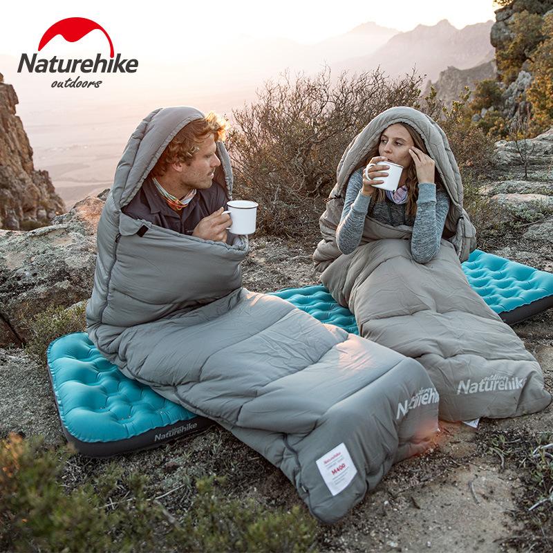 Túi ngủ mùa đông cotton siêu nhẹ có mũ trùm đầu Naturehike NH20MSD02