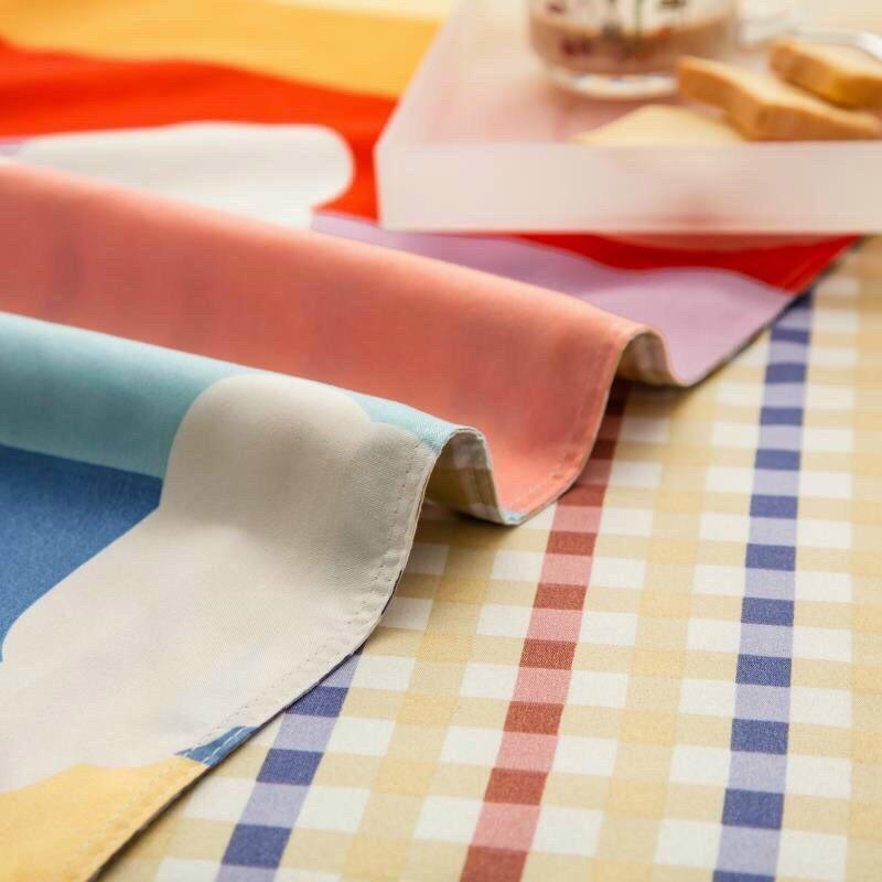 Bộ chăn ga gối 4 món cotton poly cầu vồng cao cấp phong cách Hàn Quốc