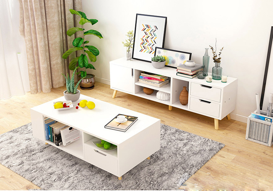 Kệ tivi phòng khách gỗ công nghiệp hiện đại
