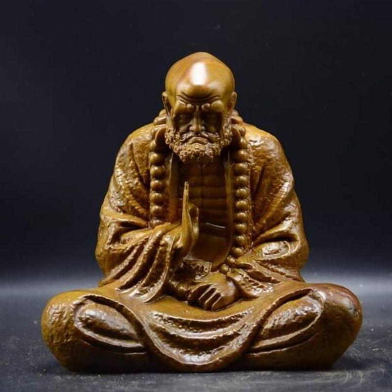 TƯỢNG sư tổ ngồi thiền gỗ vàng thơm