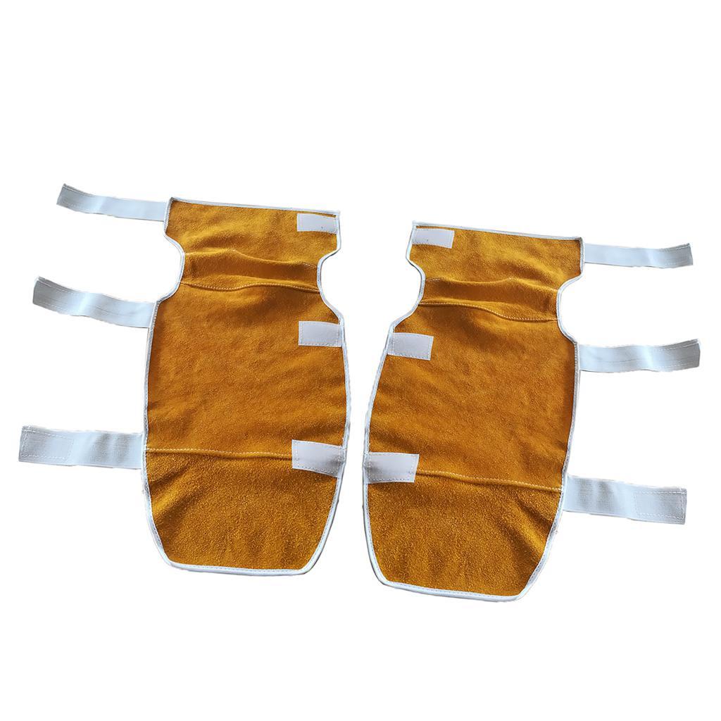 1 Pair Adjustable Welding Protective Knee Pads Flame Resistant for Welder