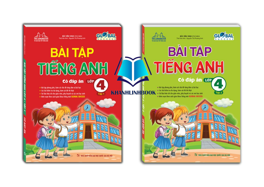 Sách - Combo GLOBAL SUCCESS - Bài tập tiếng anh lớp 4 - tập 1 + 2