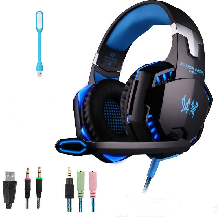 Tai Nghe Chơi Game Chụp Tai (Headphone Gaming) Cho Game Thủ KOTION EACH G2000 + Tặng Led USB Bền Đẹp