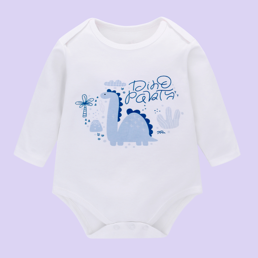 Jumpsuit / Bodysuit Ngắn Tay Dài Miraclebaby Chất Liệu 100% Cotton Cho Bé Trai, Bé Gái từ 0-12 tháng