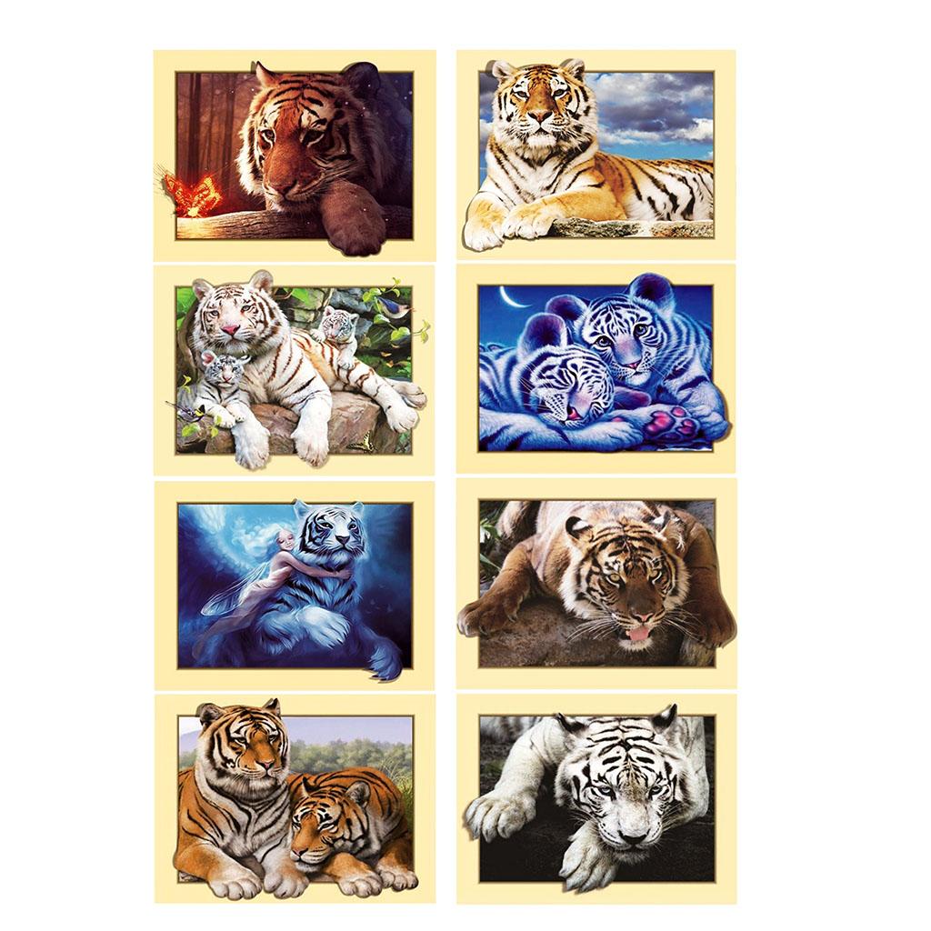 DIY 5D Diamond Painting Embroidery Cross Stitch Animals Tiger Rhinestone Pictures