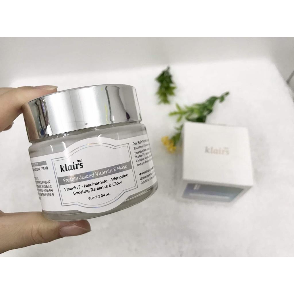 Combo Mặt nạ ngủ Dear, Klairs Freshly Juiced Vitamin E Mask 90ml+Tinh chất Dear, Klairs Freshly Juiced Vitamin Drop 35ml