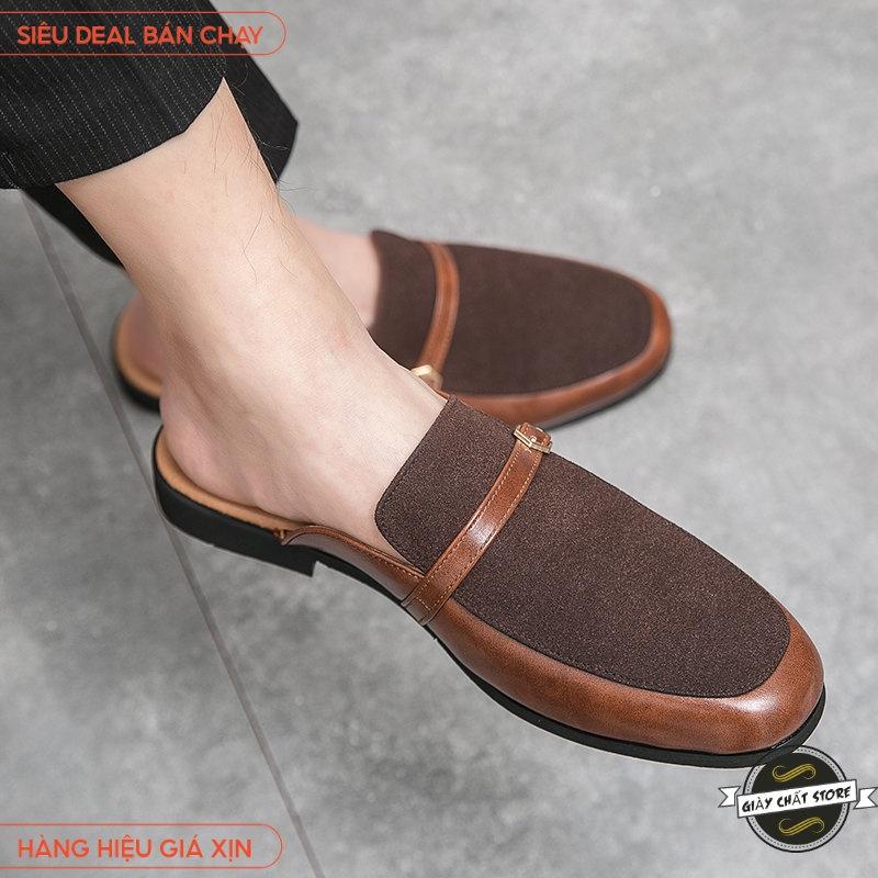 Giày Sục nhung Nam Da Pu Mềm Trẻ Trung  Êm chân  mã S1167 B2