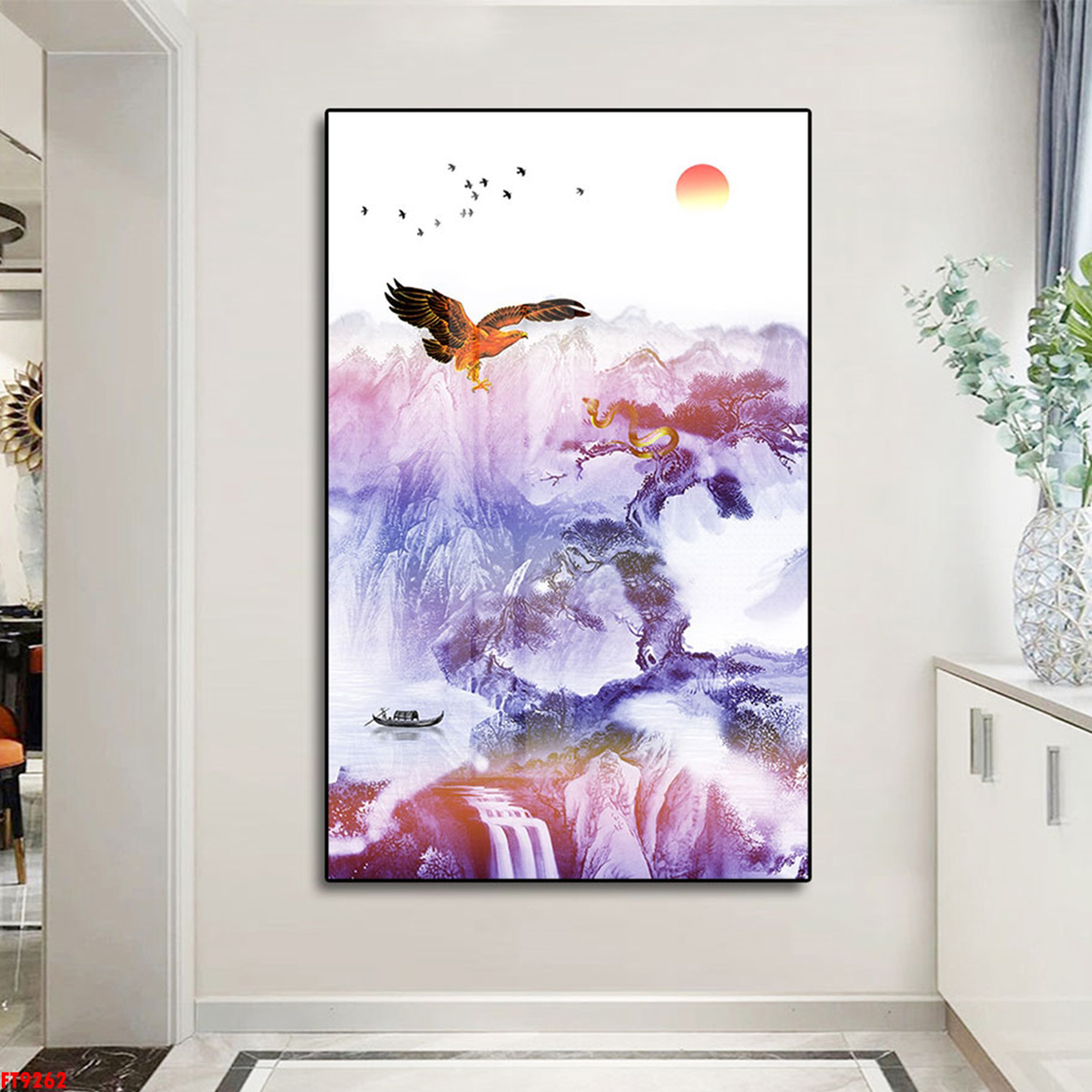 Tranh Nghệ Thuật Động Vật Phong Thủy - Tranh Canvas Đại Bàng Sải Cánh