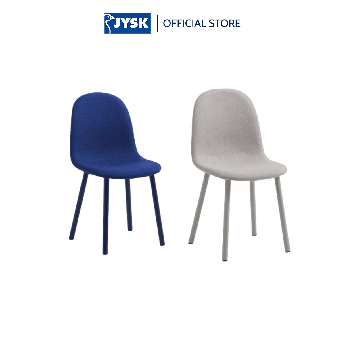 Ghế bàn ăn | JYSK Ejstrup | thép/vải polyester | be/xanh | R45.5xS53xC89cm