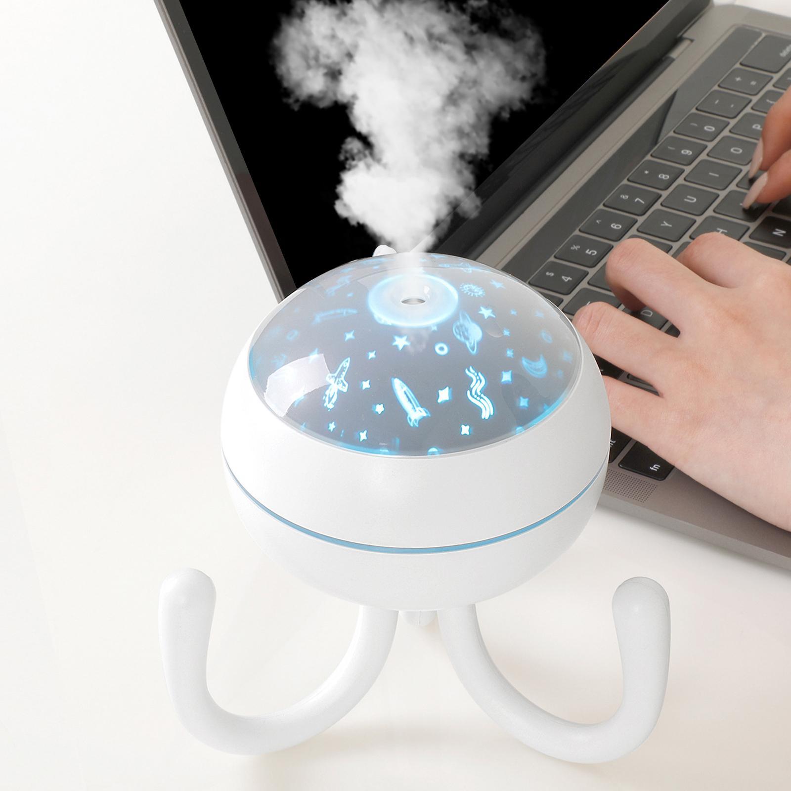 Portable Cool Mist Humidifier 200ml 7 Color LED Lights Changing for Office Travel Bedroom Car