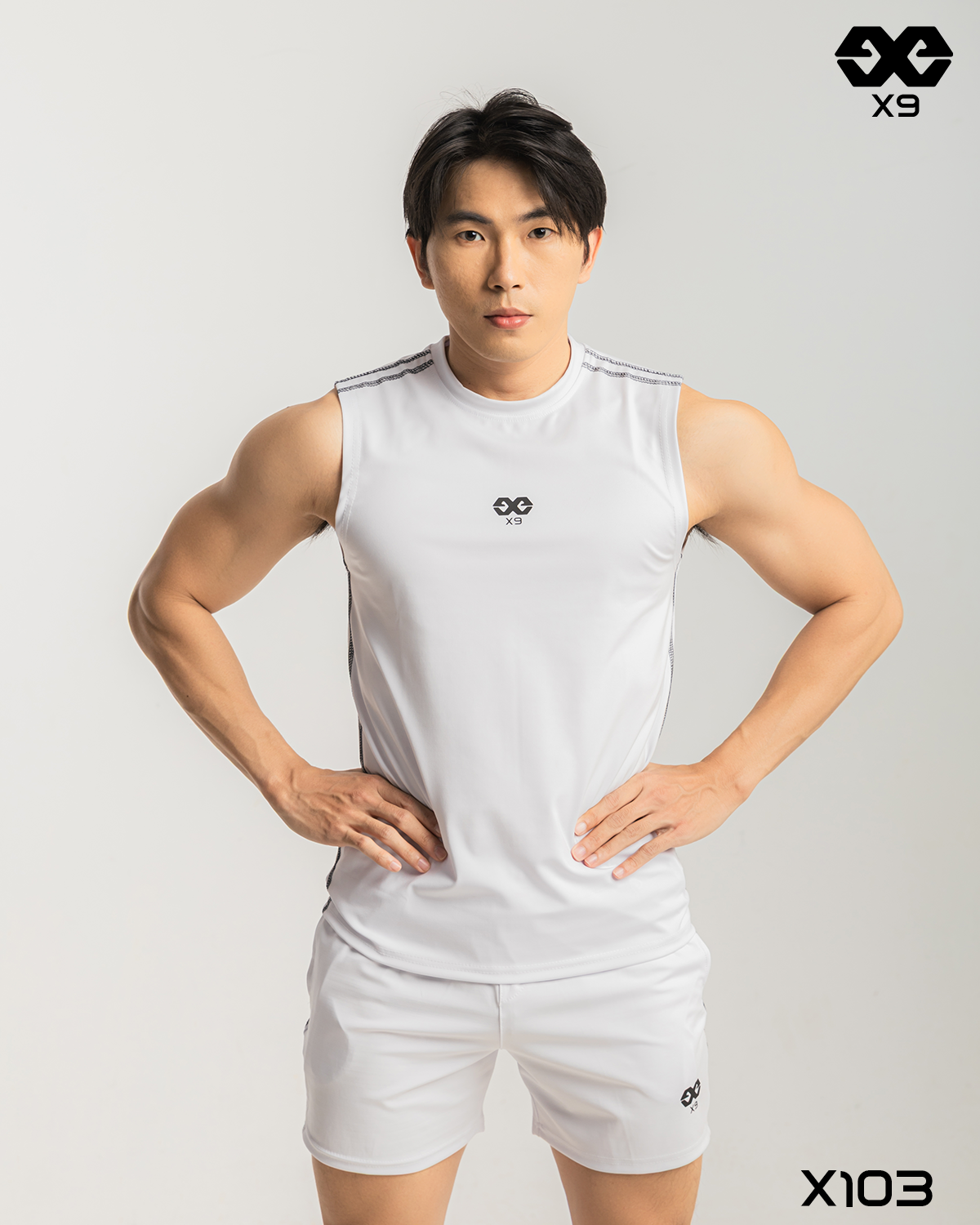 Áo Ba Lỗ Thể Thao 2 Sọc Nam Mẫu Tanktop Tập Gym Chạy Bộ Cầu Lông - X103 - X9 Sportswear