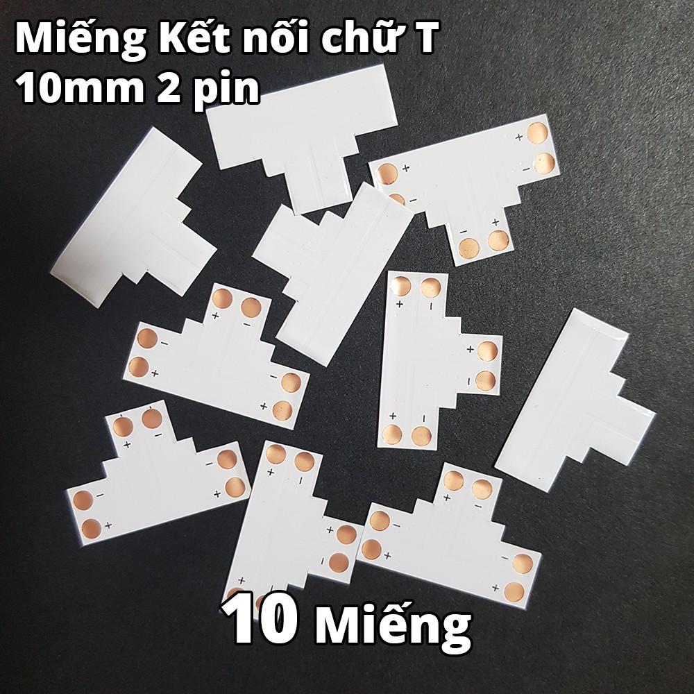 10 đầu kết nối Led chữ L, chữ T, chữ Thập Đầu loại 10mm 2pin – sử dụng cho dây led 5050 loại đơn sắc 2 pin