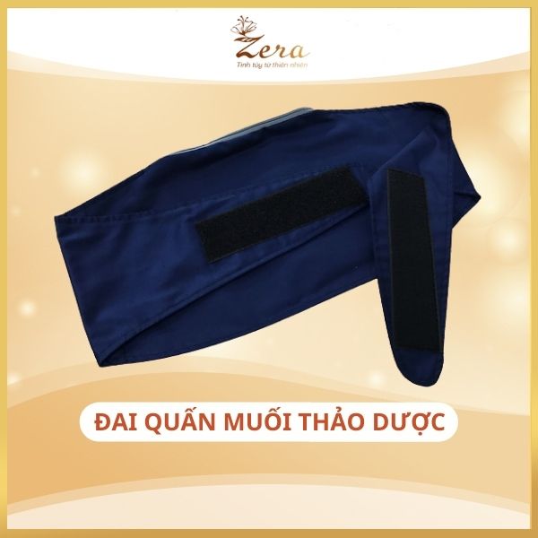 Đai quấn muối thảo dược cho bà bầu sau sinh, đai quấn muối chườm bụng thảo dược Zera