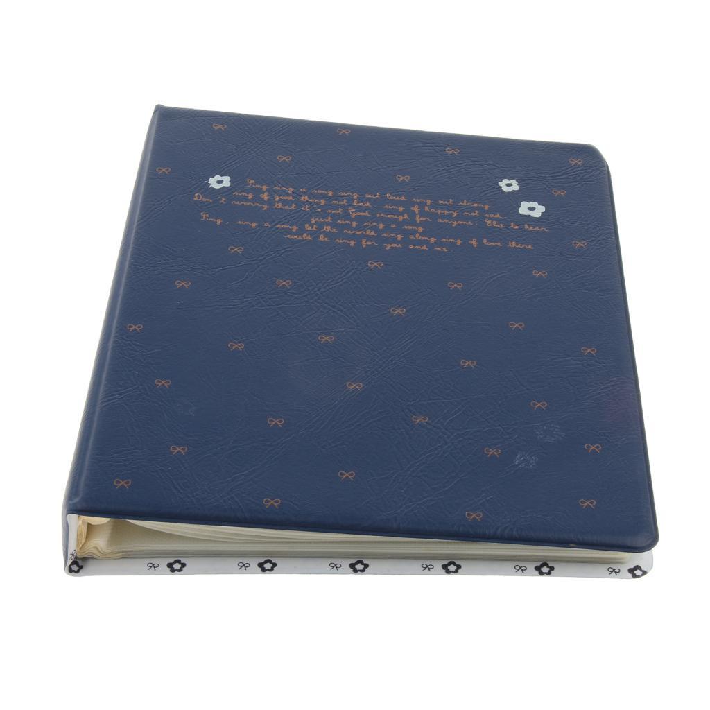 80 Photos 6"x 4" Photo Album Scrapbooking Picture Storage Case Dark Blue