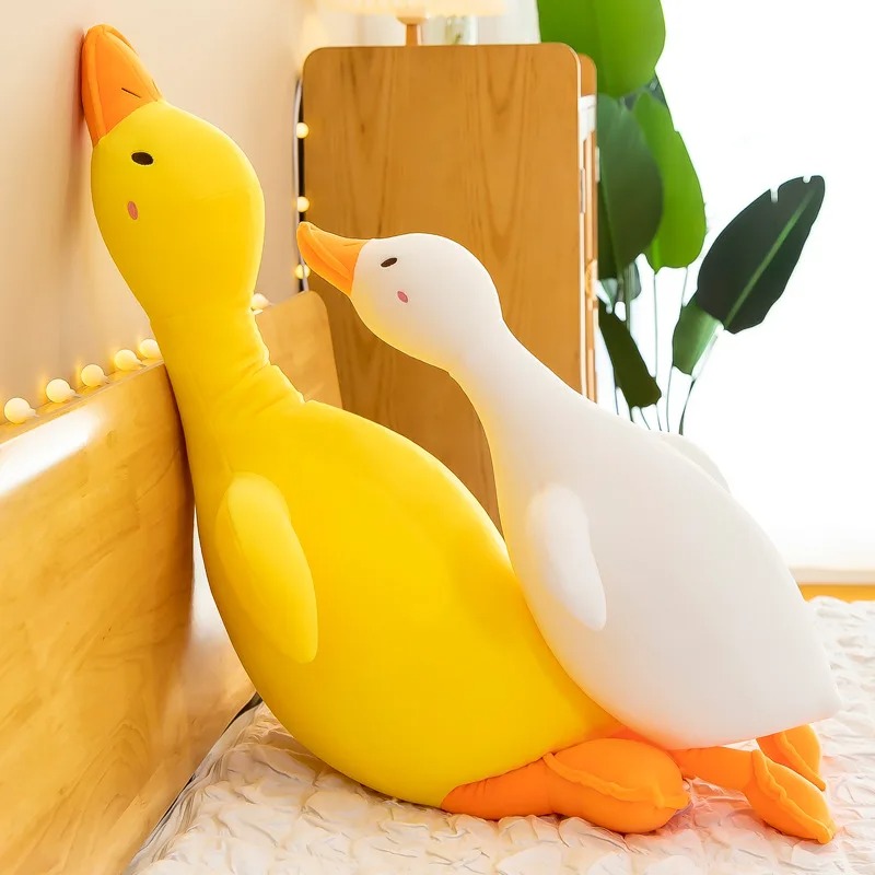 Thú nhồi bông vịt trầm cảm vàng dễ thương - Size từ 70cm đến 1m6 - Quà tặng gấu bông vịt vàng cute