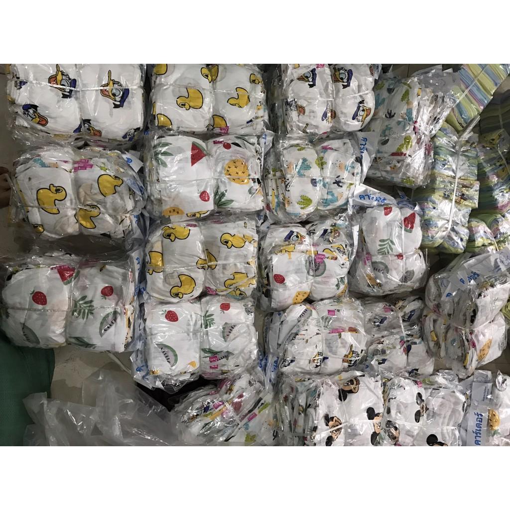 Quần đùi chục cotton giấy in họa tiết cho bé 0-15 tháng