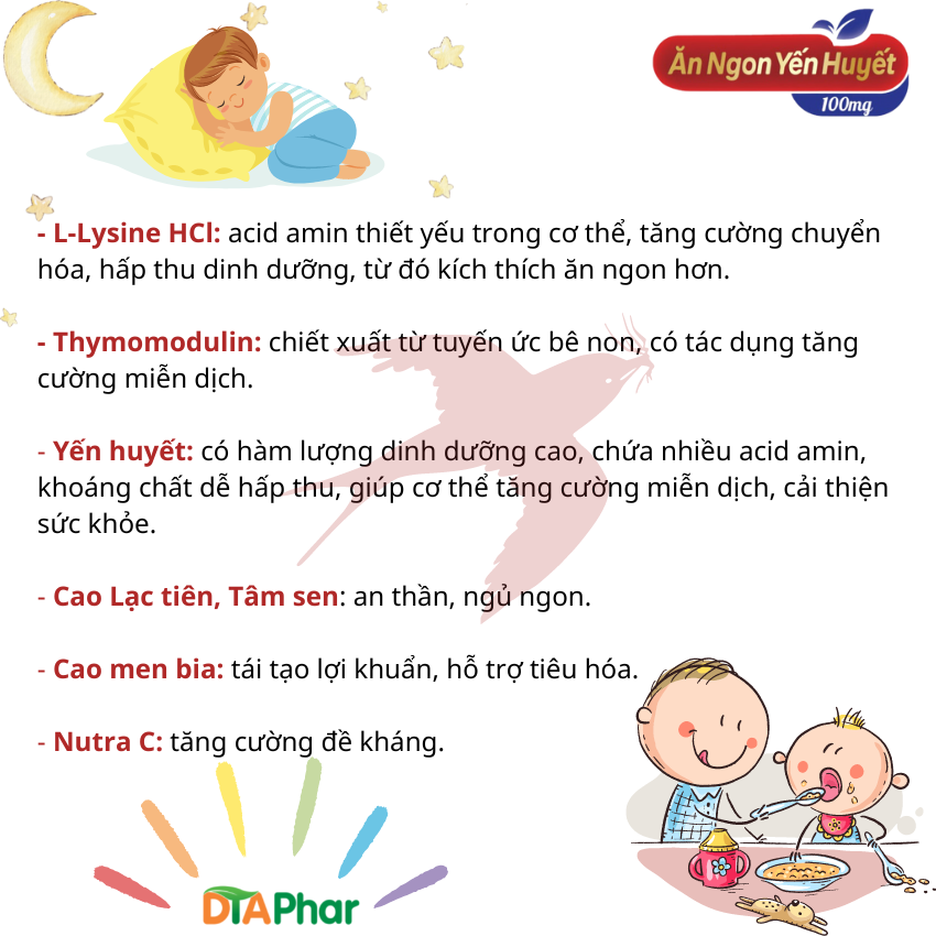 Thạch dành cho trẻ em Ăn Ngon Huyết Yến Bổ sung dưỡng chất từ thảo mộc cho cơ thể tăng cường dưỡng chất giảm mệt mỏi do kém ăn Hộp 20 gói Tâm An Pharma