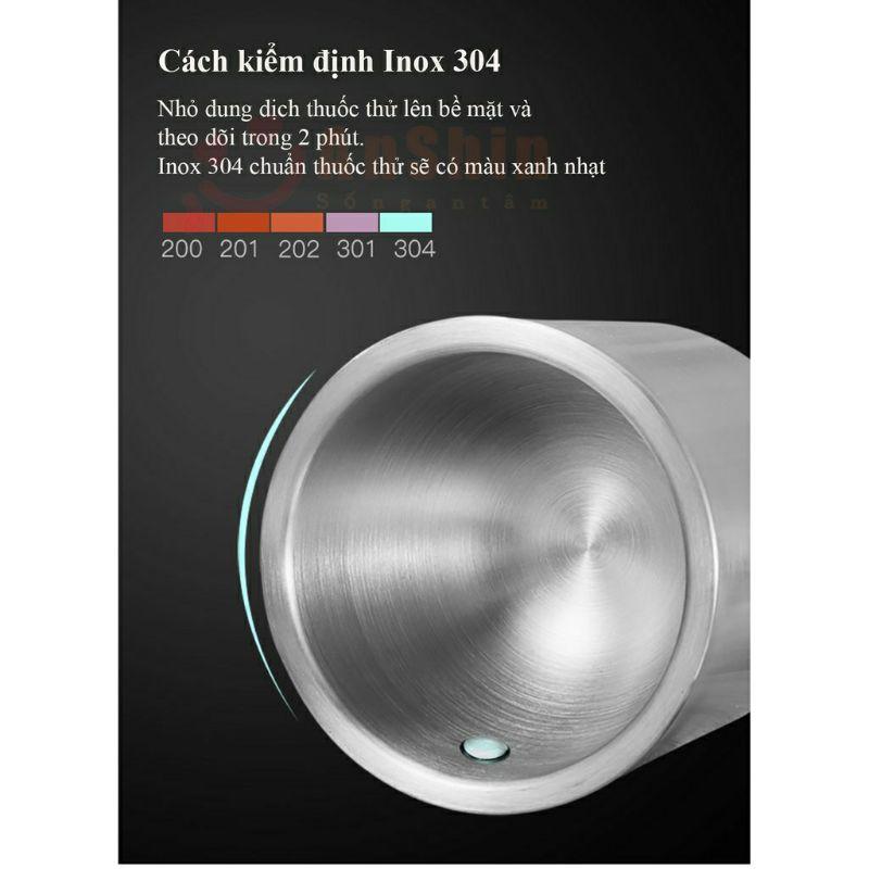 Bộ chày cối inox 2 lớp inox SUS 304 size 10, 12 cm