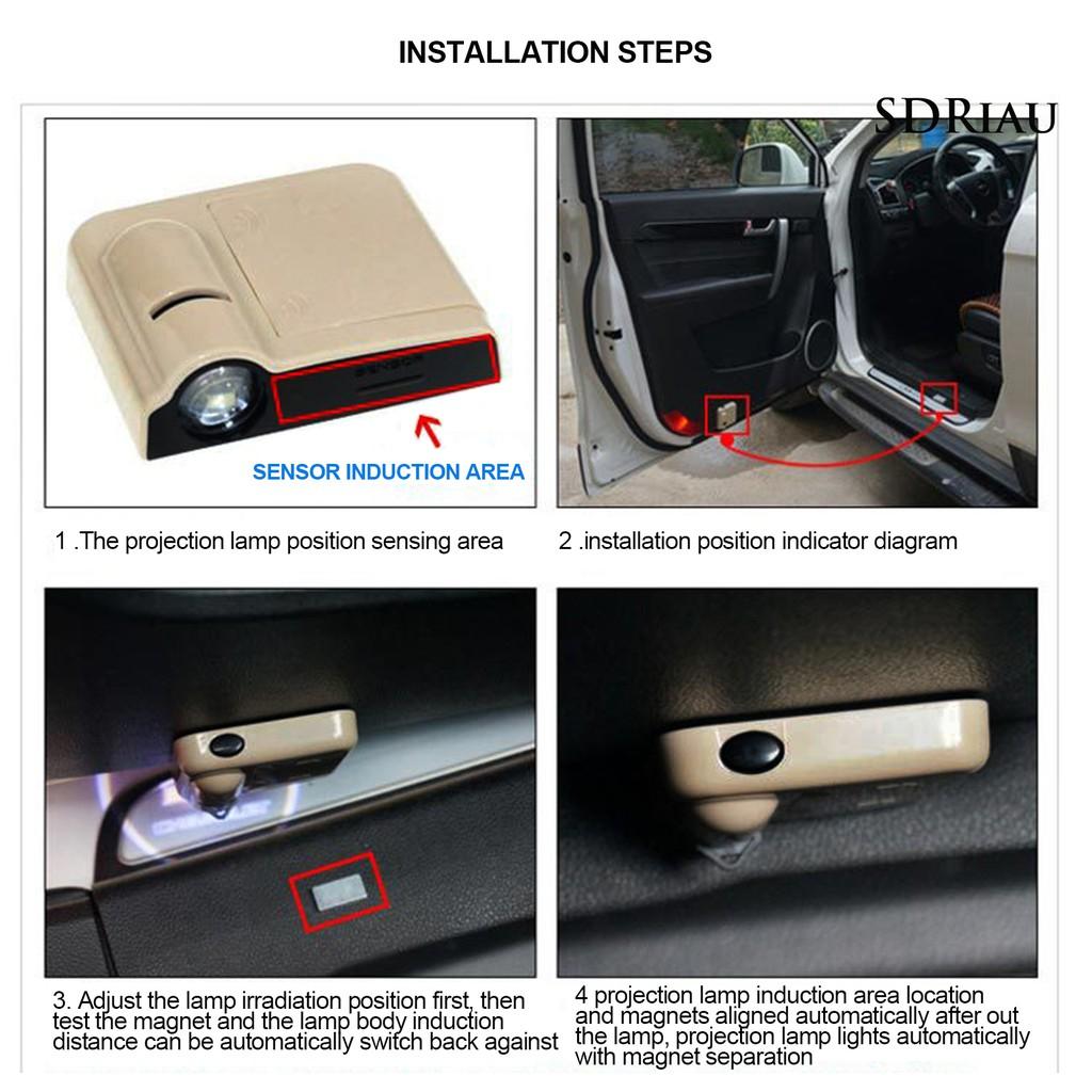 Đèn Led Không Dây Gắn Cửa Xe Hơi Cho Audi Toyota Honda