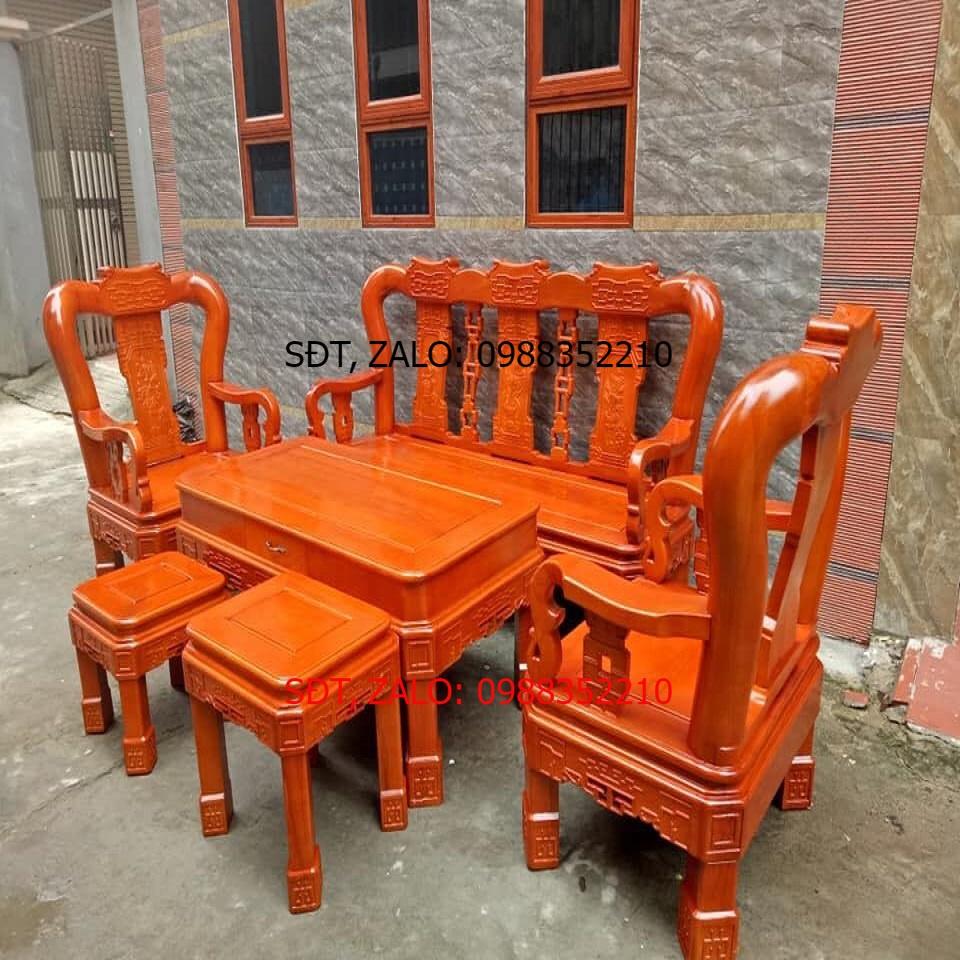 Bộ Bàn Ghế Minh Quốc Triện Gỗ Sồi Nga