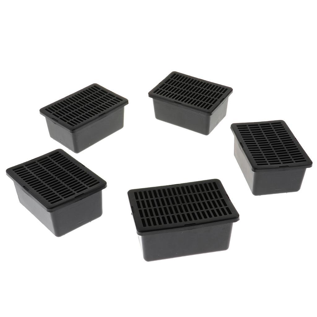 5x Reptile Vivarium Terrarium Breeding Tank Reptile Feeding Rearing Box Cage