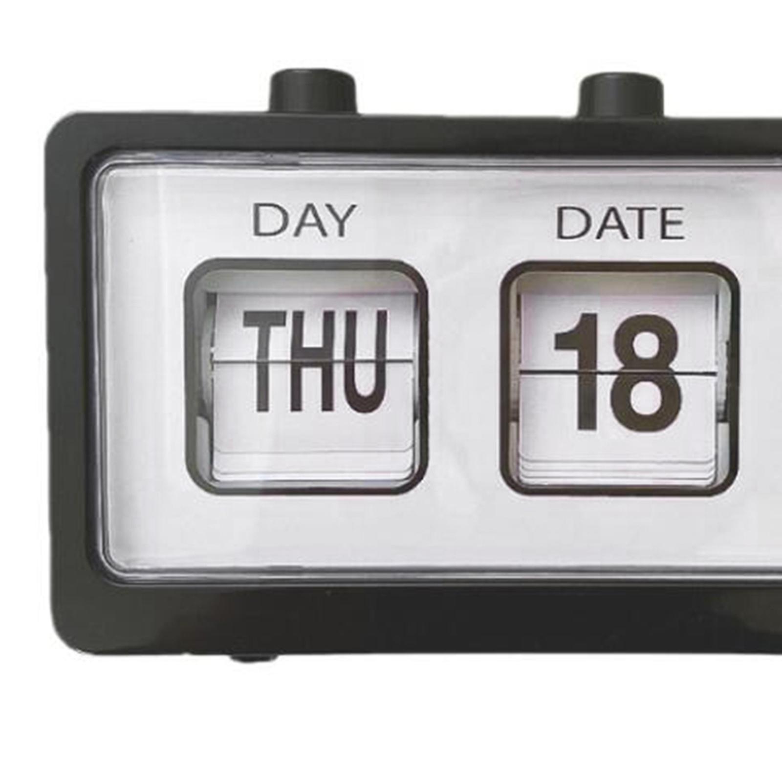 Creative Digital Manual Flip Down Clock Desk Stand Page  Clock-Yellow