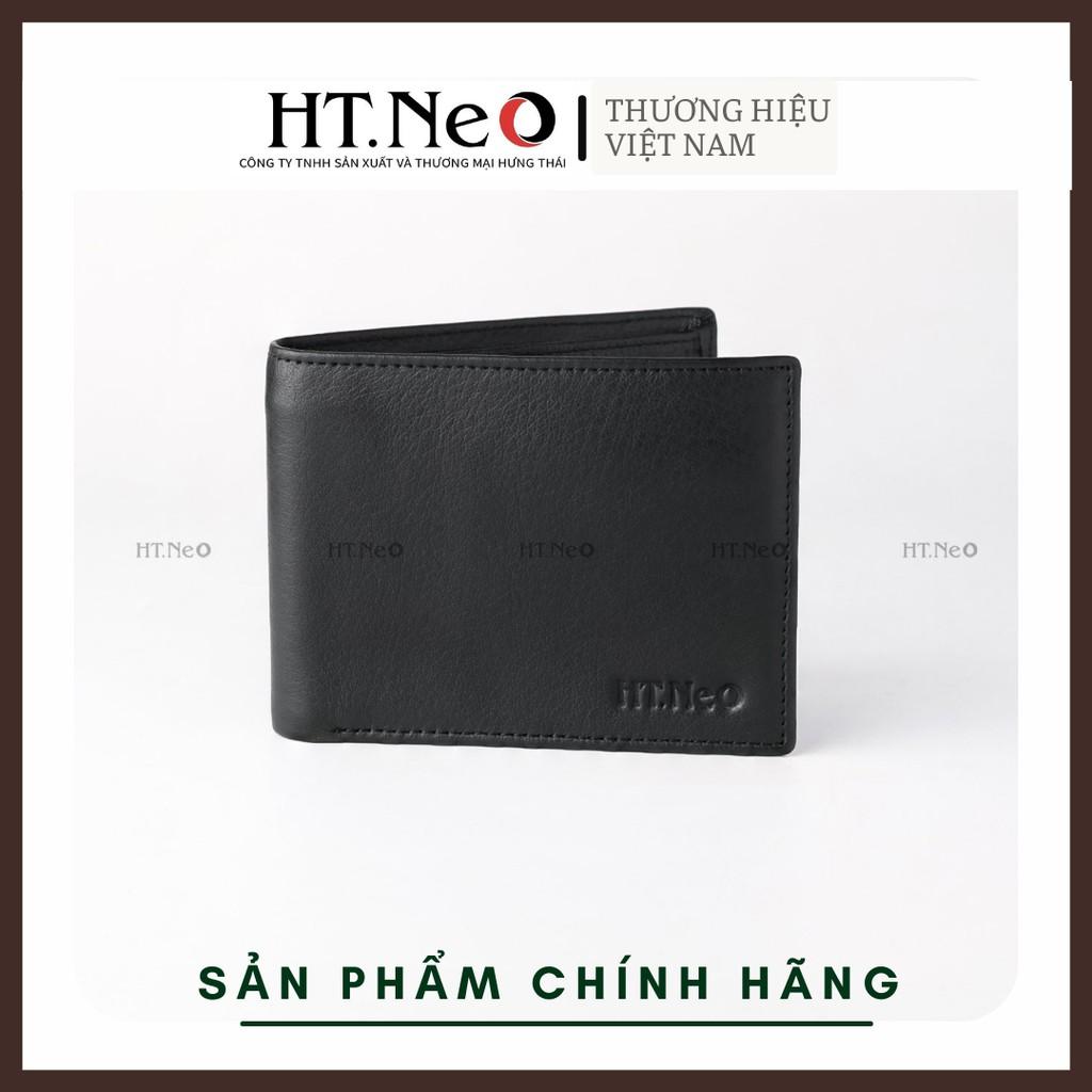 Ví da nam - Ví ngang HT.NEO (7) 100% da bò thật, thiết kế trơn sang trọng nhỏ gọn, nhiều ngăn, đường may tỉ mỉ VN35