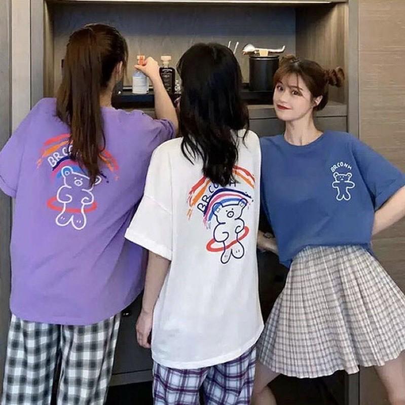 Áo thun tay lỡ Áo thun Gấu Teddy dáng rộng OVERSIZE hot hit