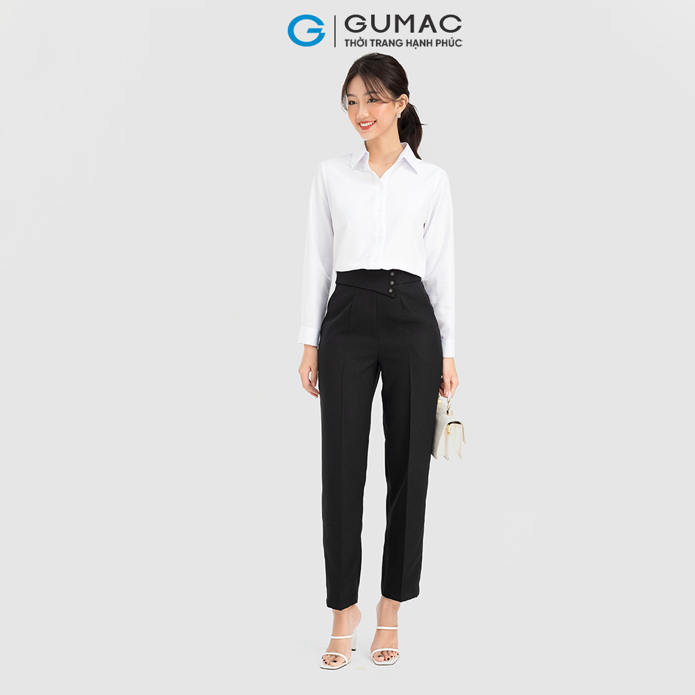 Quần tây nữ GUMAC QC08111 ống đứng lưng kiểu