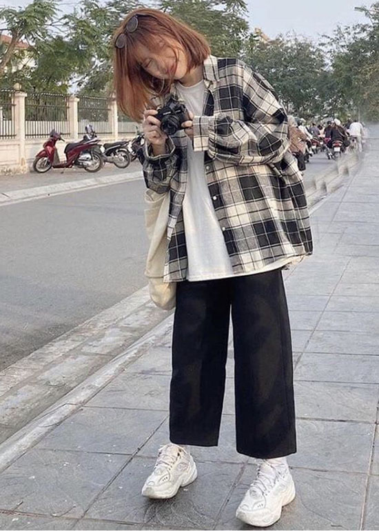 Áo sơ mi nữ kẻ