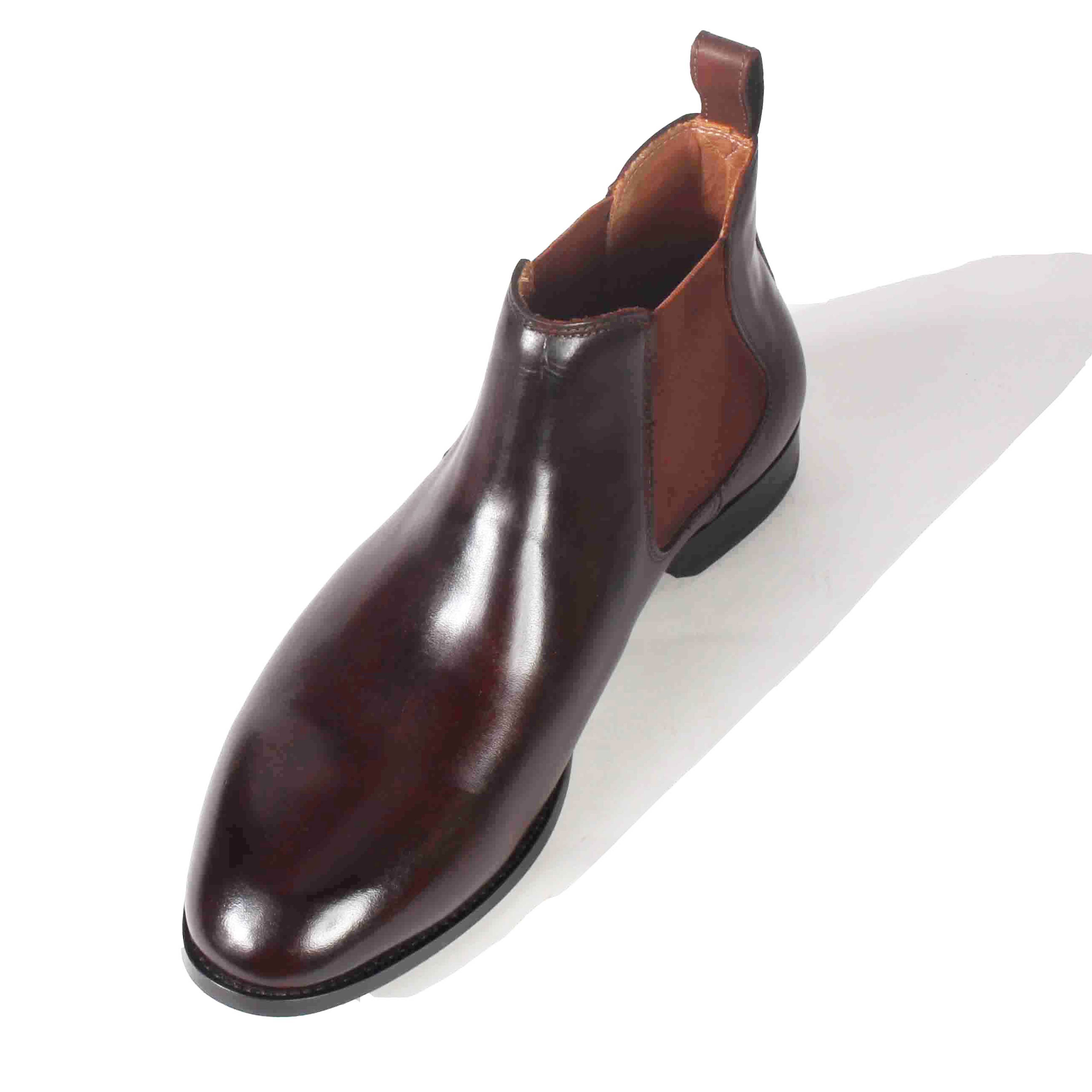 Giày Bốt Da Banuli Nam H1CS1M0 - Giày Chelsea Boots (Hand-dyed Patina on leather, Blake Stitch construction)