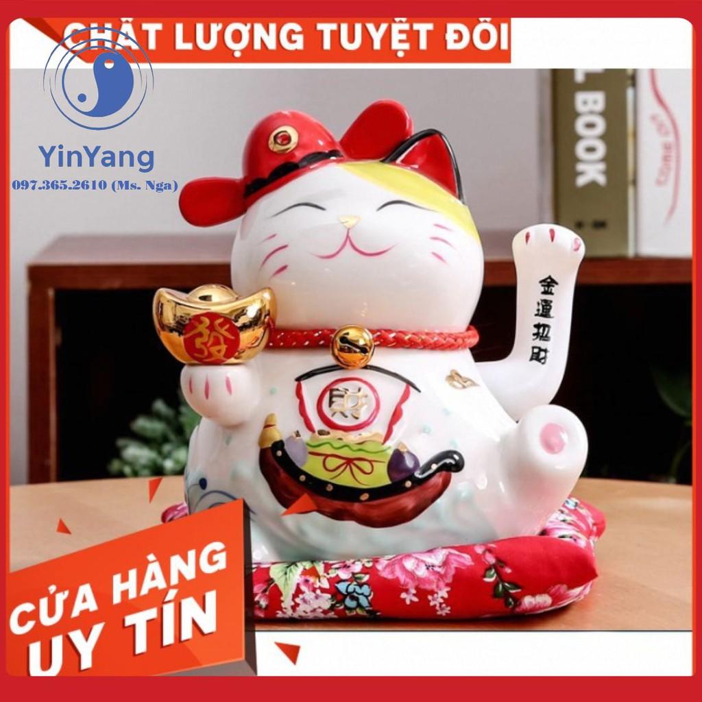 Mèo vẫy tay may mắn chiêu khách size to Kích thước 25x18x23cm cao cấp, chất lượng