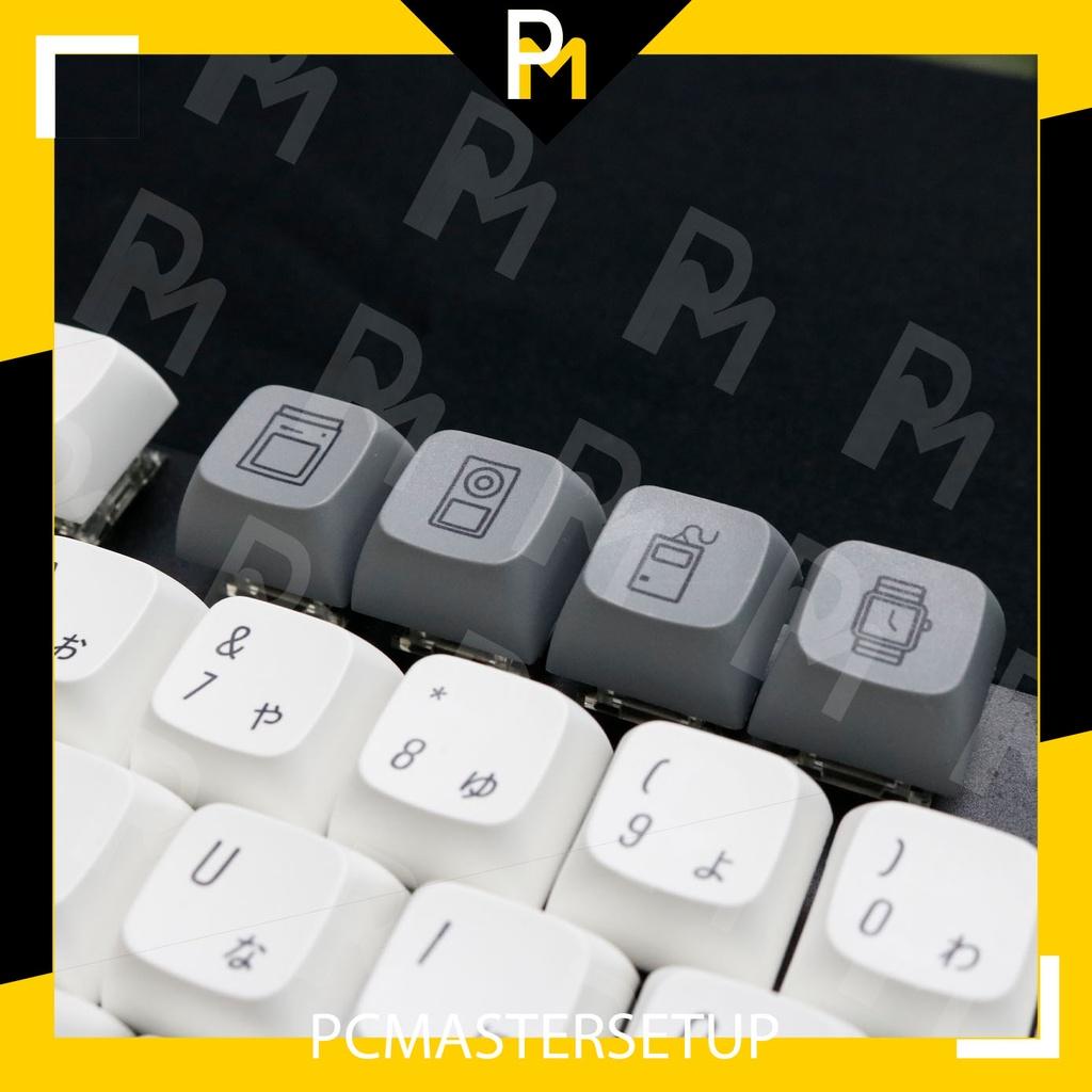 Keycap pbt xda iaple cho MAC 124 phím, nút cho bàn phím cơ in nhiệt thăng hoa của