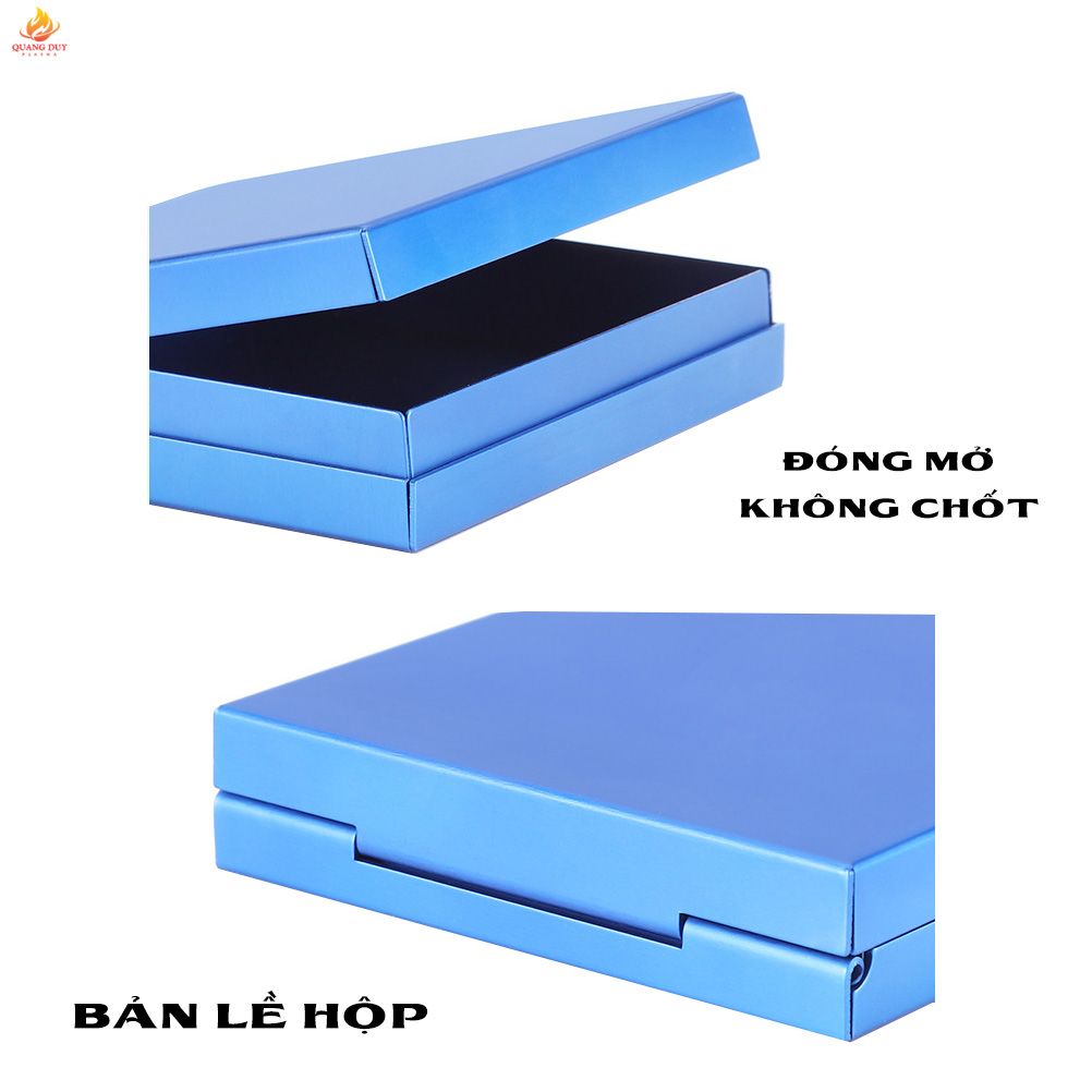 Hộp đựng thuốc 20 điếu hợp kim thiết kế hình vuông chắc chắn