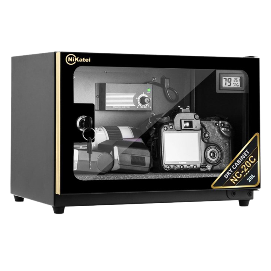 Tủ Chống Ẩm Nikatei NC-20 - Gold - Hàng Nhập Khẩu