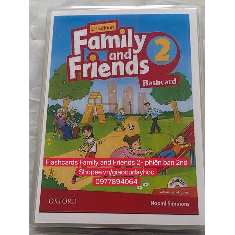 Flashcards  Family and Friends 2- phiên bản 2nd -ép plastics  bền đẹp