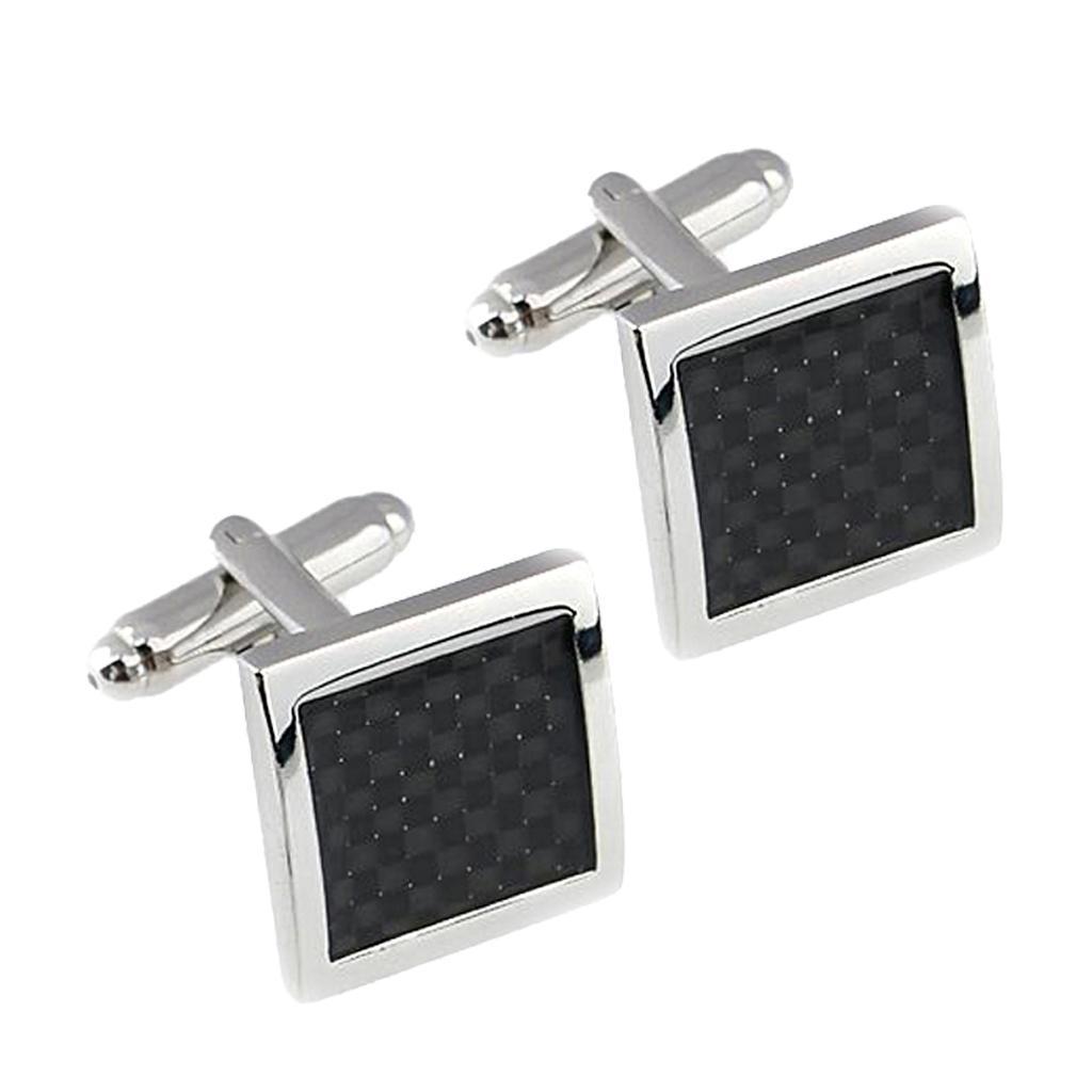 2-13pack 1 Pair Men's Brass Shirt Cufflinks Rectangle Cuff Links Wedding Groom