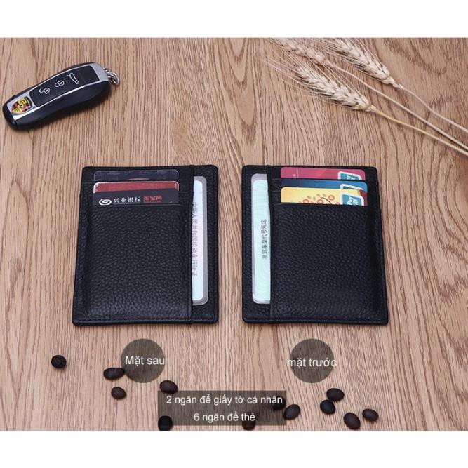 Ví đựng thẻ ATM giấy phép lái xe Genuine Leather mỏng